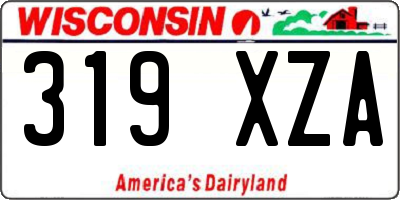 WI license plate 319XZA