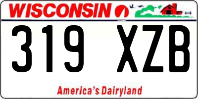 WI license plate 319XZB