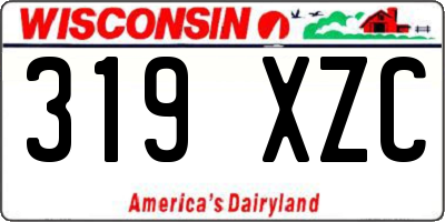 WI license plate 319XZC