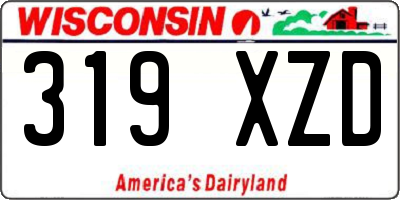 WI license plate 319XZD