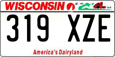 WI license plate 319XZE