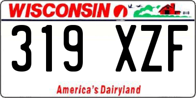 WI license plate 319XZF