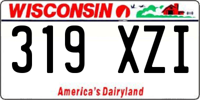 WI license plate 319XZI