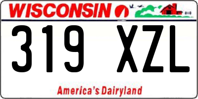 WI license plate 319XZL