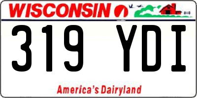 WI license plate 319YDI
