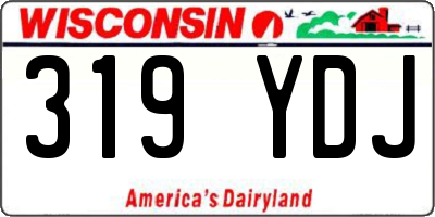 WI license plate 319YDJ