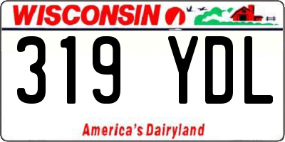 WI license plate 319YDL