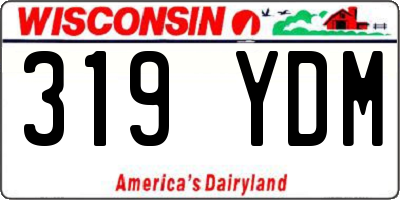 WI license plate 319YDM