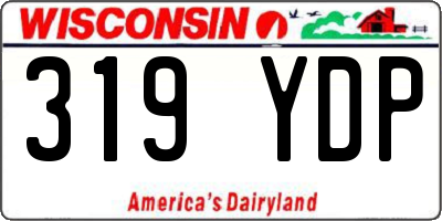 WI license plate 319YDP