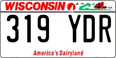 WI license plate 319YDR