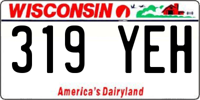 WI license plate 319YEH