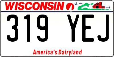 WI license plate 319YEJ