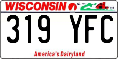 WI license plate 319YFC
