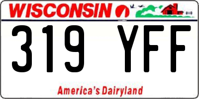WI license plate 319YFF