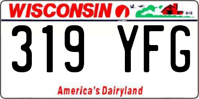 WI license plate 319YFG
