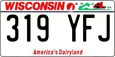 WI license plate 319YFJ