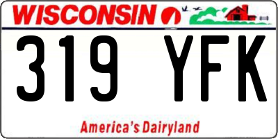 WI license plate 319YFK