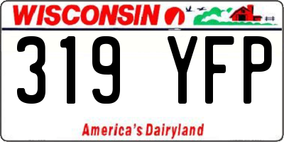 WI license plate 319YFP