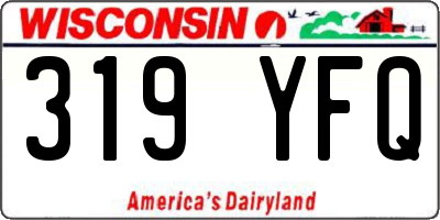 WI license plate 319YFQ