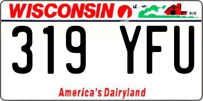 WI license plate 319YFU