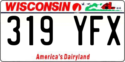 WI license plate 319YFX