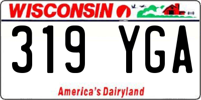 WI license plate 319YGA