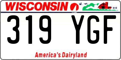 WI license plate 319YGF