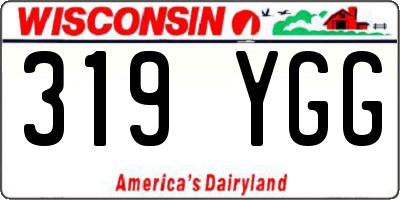 WI license plate 319YGG
