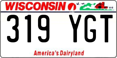 WI license plate 319YGT