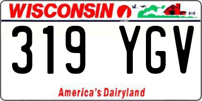 WI license plate 319YGV