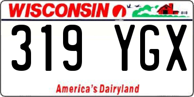WI license plate 319YGX