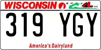 WI license plate 319YGY