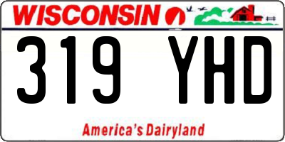 WI license plate 319YHD