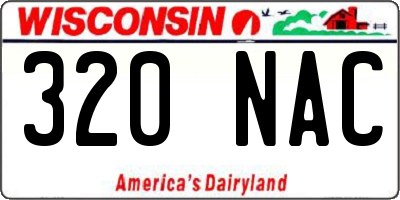 WI license plate 320NAC