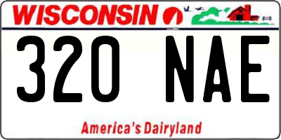 WI license plate 320NAE