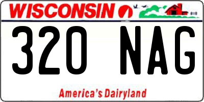 WI license plate 320NAG