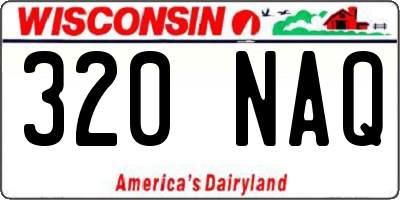 WI license plate 320NAQ