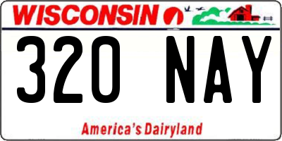 WI license plate 320NAY