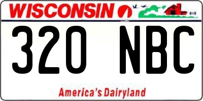 WI license plate 320NBC