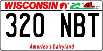 WI license plate 320NBT