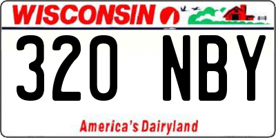WI license plate 320NBY