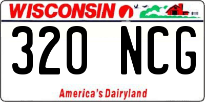WI license plate 320NCG