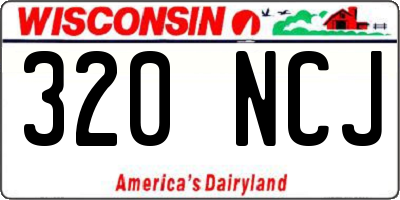 WI license plate 320NCJ