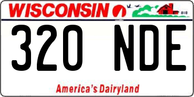 WI license plate 320NDE