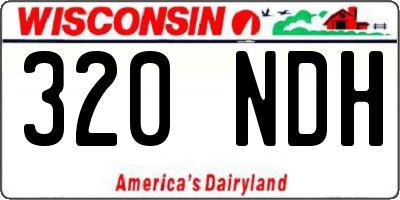 WI license plate 320NDH