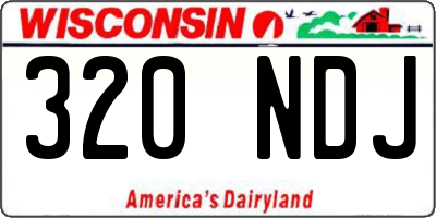 WI license plate 320NDJ