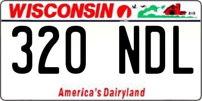 WI license plate 320NDL