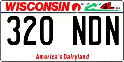 WI license plate 320NDN