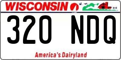 WI license plate 320NDQ
