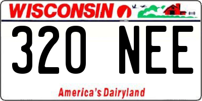 WI license plate 320NEE